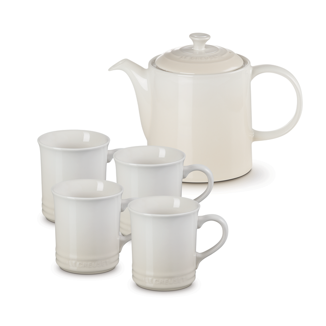 Théière et ensemble de quatre tasses classiques, view 1